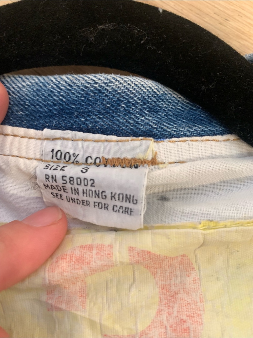 Vintage Two-Tone Blue Denim Bomber Jacket - Picture 6 of 7